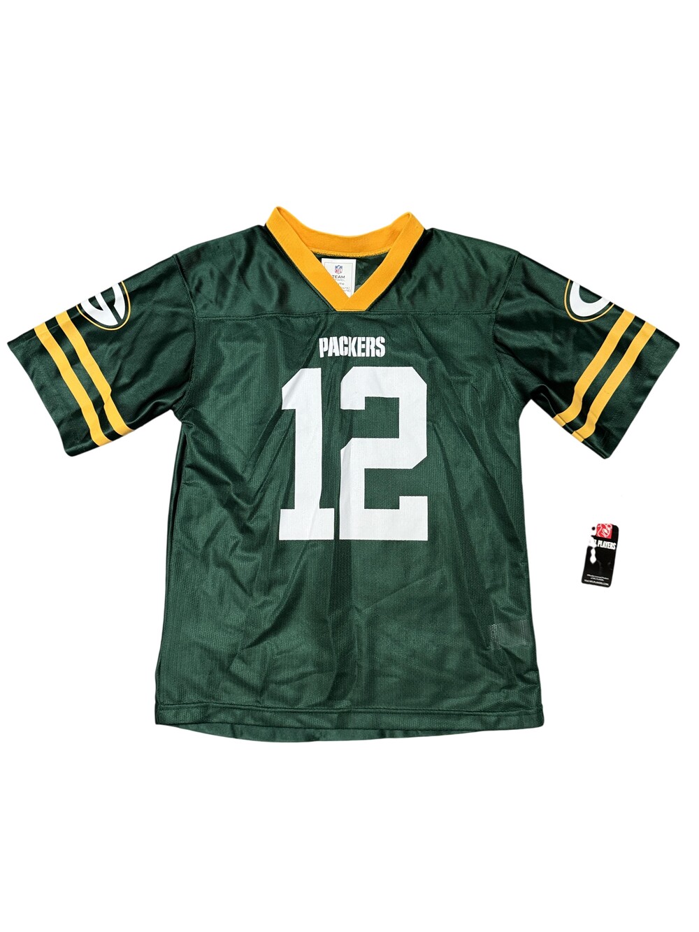 Green Bay Packers Football Jersey Boys XL NFL Team Apparel Aaron Rodgers 12